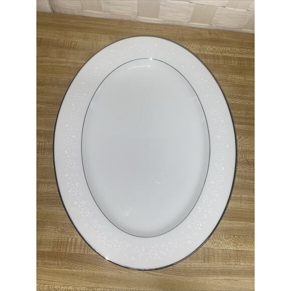 VTG Noritake 6438 Buckingham Large Oval Serving Platter Bone China 13.5”X 10.25” - Picture 1 of 7